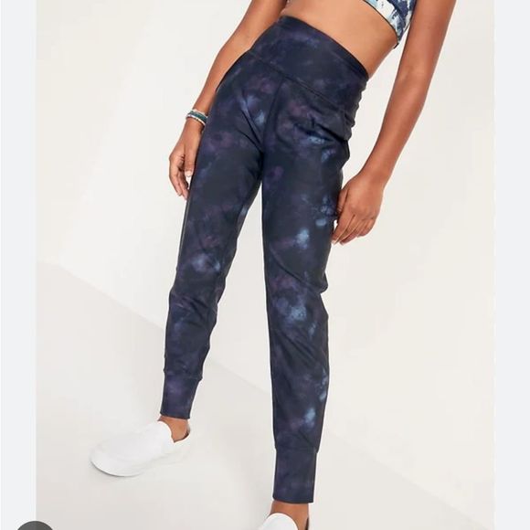 Old Navy High-Waisted PowerSoft 7/8-Length Side-Pocket Leggings for Girls - Picture 1 of 13